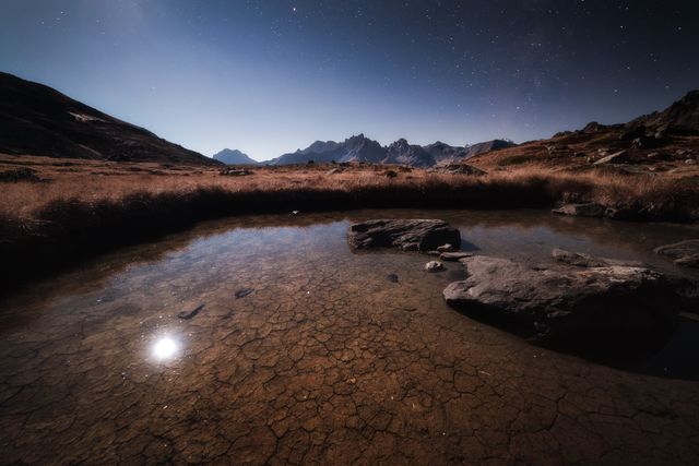 Lac Laramon au clair de lune